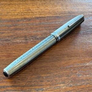 Vintage Esterbrook Gray Silver Marble J Fountain Pen 2668 Nib Lever Fill Grey